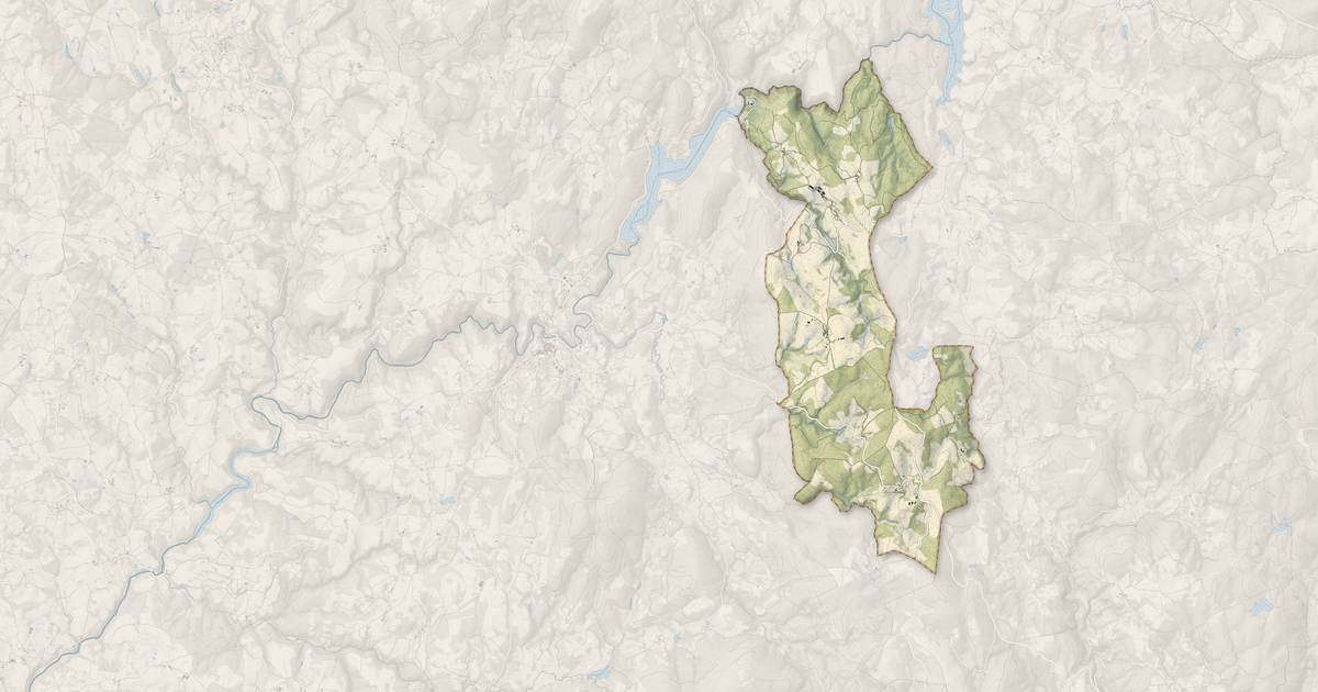 Portrait cartographique de Lestards : relief, eau, forêts, bâti et voies, calculés à partir des données de l'IGN