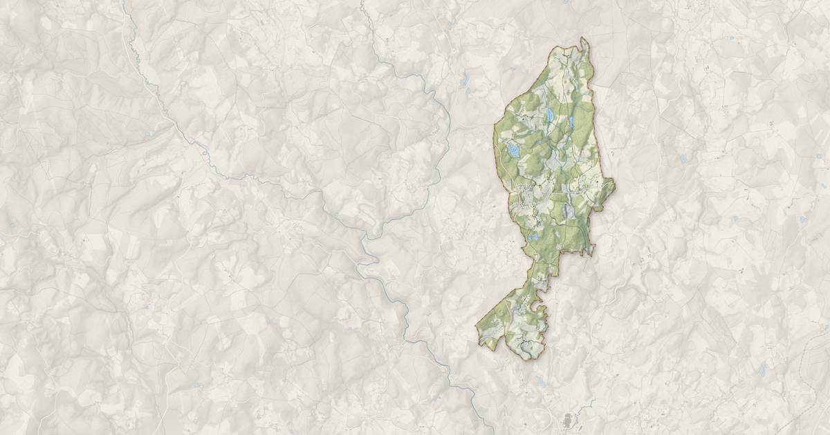 Portrait cartographique de Lignareix : relief, eau, forêts, bâti et voies, calculés à partir des données de l'IGN