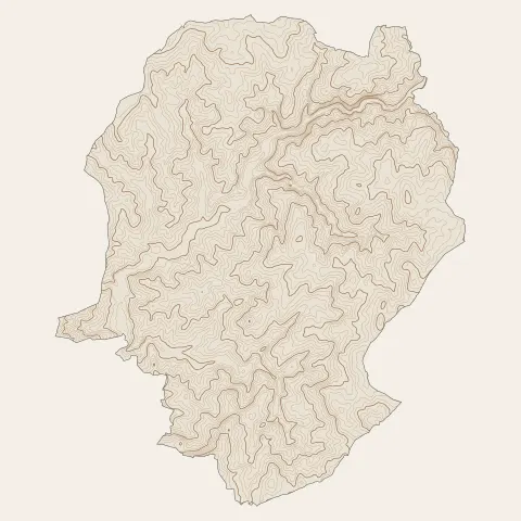 Lubersac : courbes de niveau