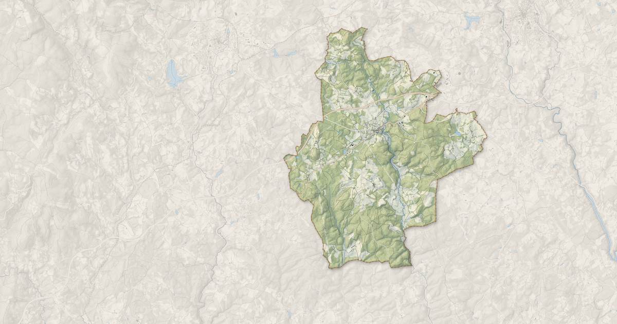 Portrait cartographique de Saint-Angel : relief, eau, forêts, bâti et voies, calculés à partir des données de l'IGN