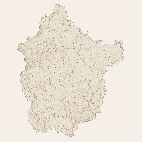Sainte-Féréole : courbes de niveau