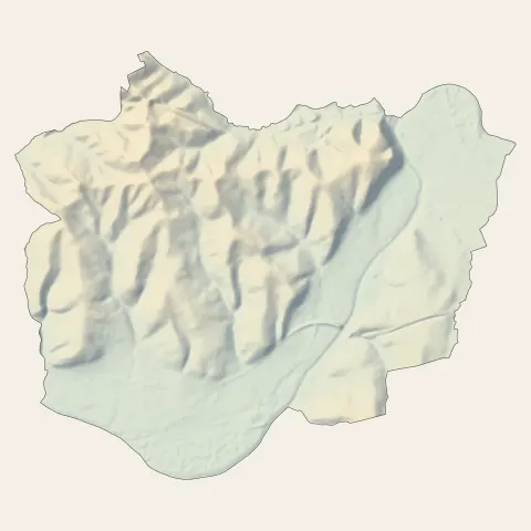 Saint-Pantaléon-de-Larche : relief