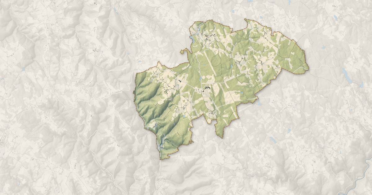 Portrait cartographique de Saint-Paul : relief, eau, forêts, bâti et voies, calculés à partir des données de l'IGN