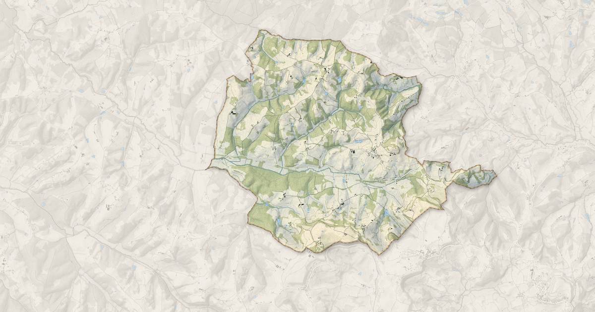 Portrait cartographique de Segonzac : relief, eau, forêts, bâti et voies, calculés à partir des données de l'IGN