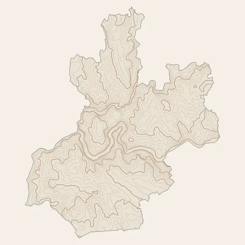 Uzerche : courbes de niveau