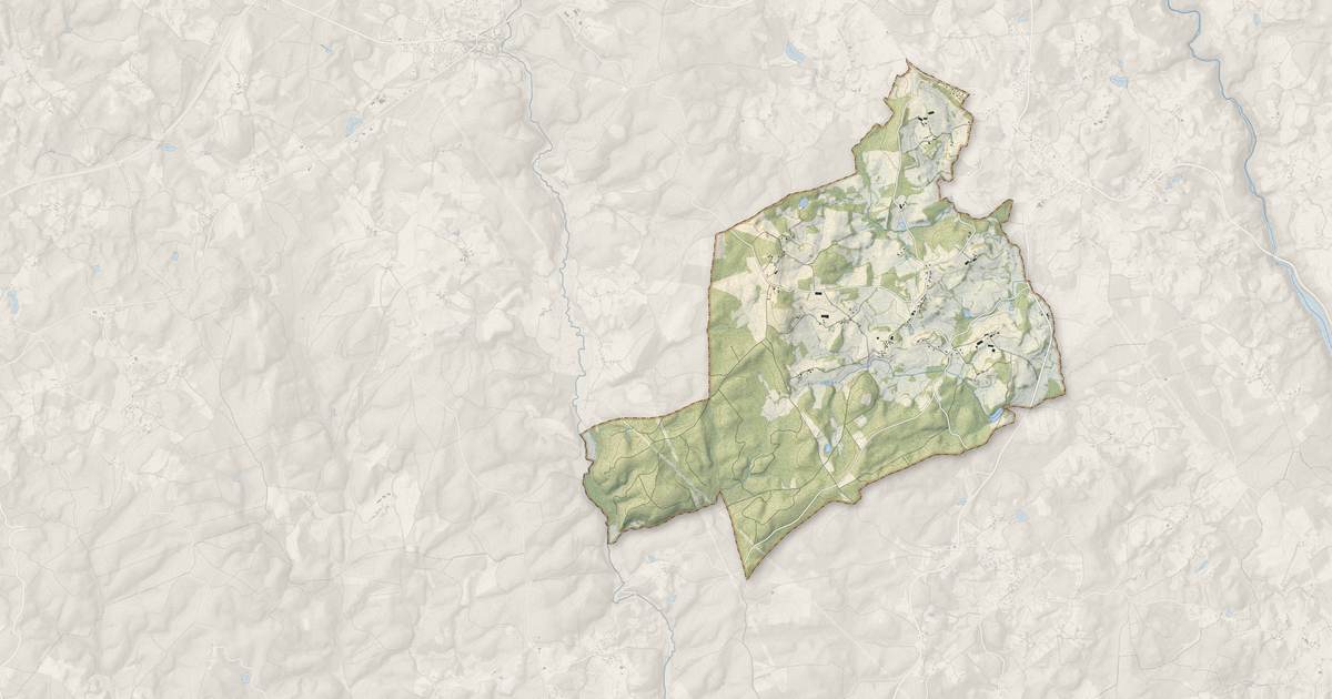 Portrait cartographique de Valiergues : relief, eau, forêts, bâti et voies, calculés à partir des données de l'IGN