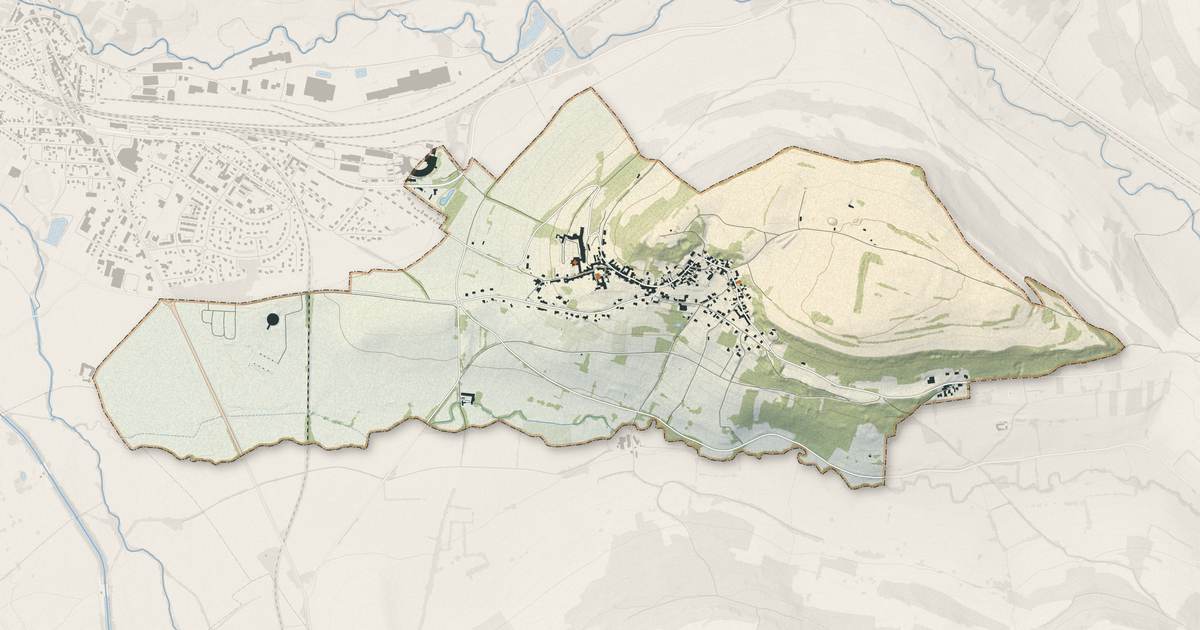 Portrait cartographique de Alise-Sainte-Reine : relief, eau, forêts, bâti et voies, calculés à partir des données de l'IGN