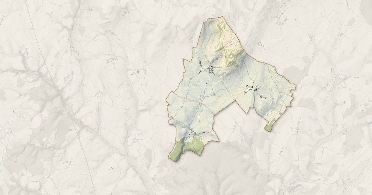 Portrait cartographique de Allerey : relief, eau, forêts, bâti et voies, calculés à partir des données de l'IGN