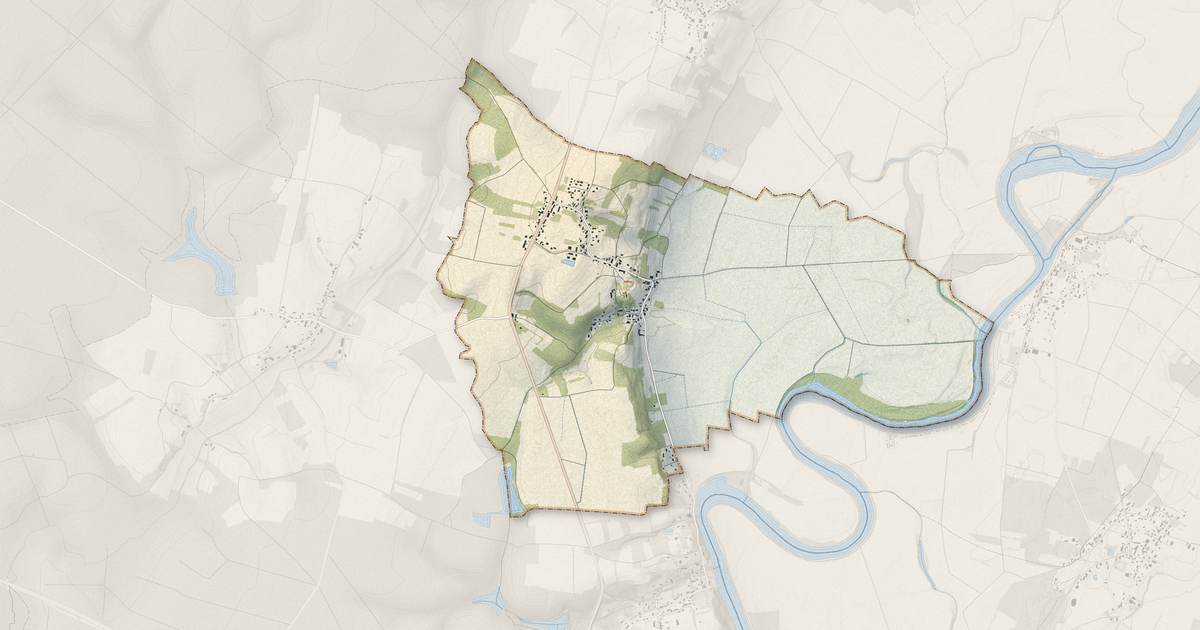 Portrait cartographique de Auvillars-sur-Saône : relief, eau, forêts, bâti et voies, calculés à partir des données de l'IGN