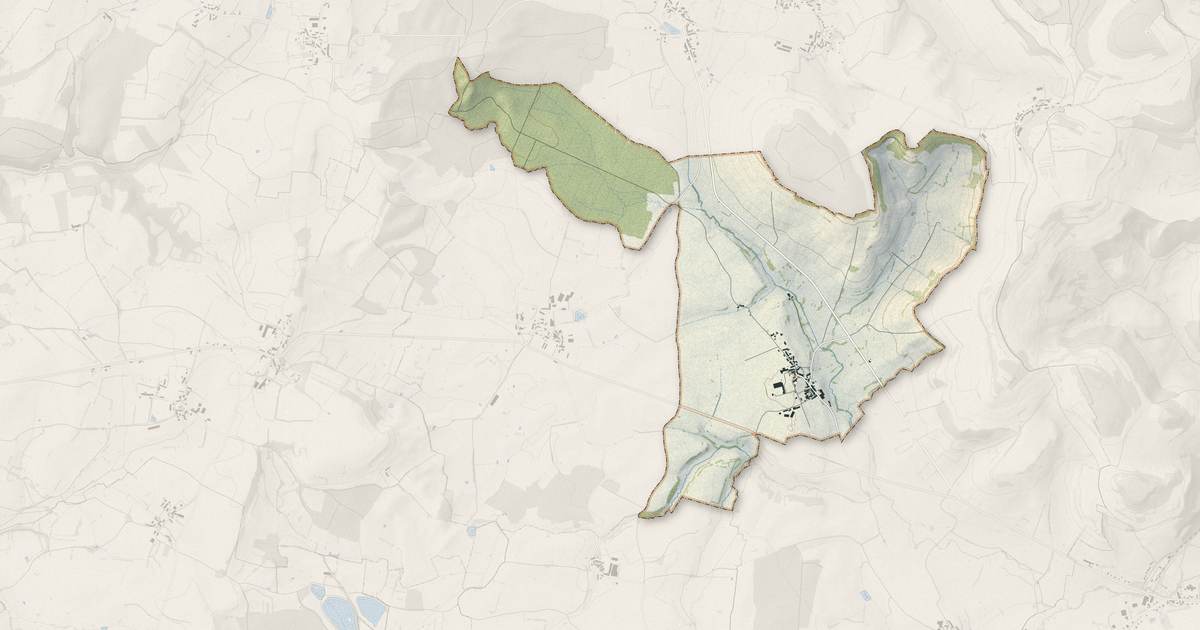 Portrait cartographique de Auxant : relief, eau, forêts, bâti et voies, calculés à partir des données de l'IGN