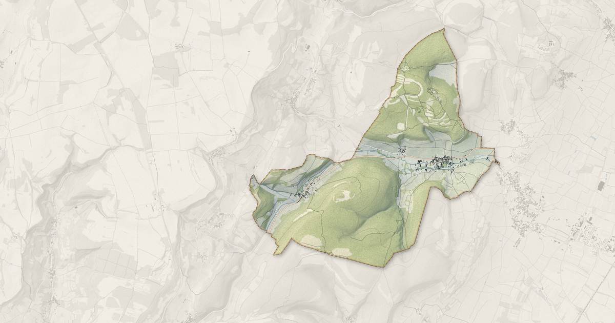 Portrait cartographique de Auxey-Duresses : relief, eau, forêts, bâti et voies, calculés à partir des données de l'IGN