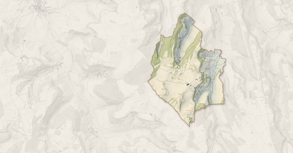 Portrait cartographique de Avosnes : relief, eau, forêts, bâti et voies, calculés à partir des données de l'IGN