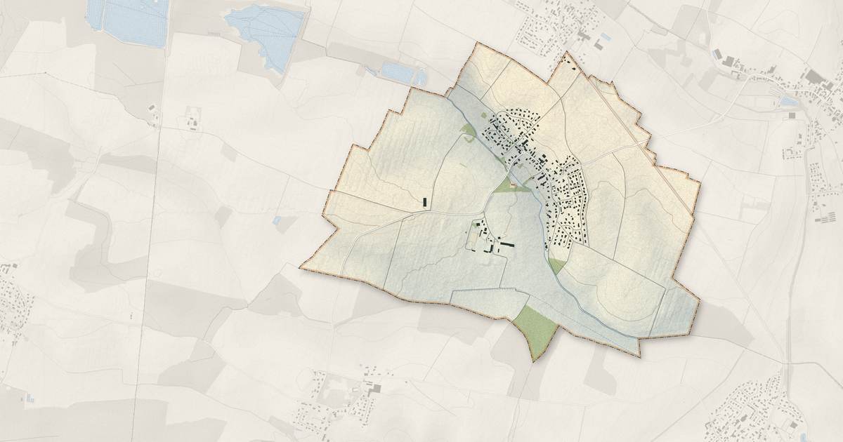 Portrait cartographique de Barges : relief, eau, forêts, bâti et voies, calculés à partir des données de l'IGN