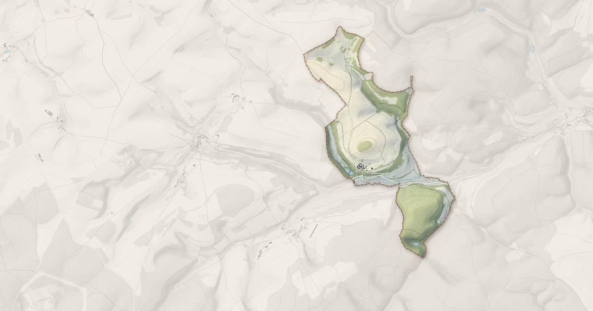 Portrait cartographique de Barjon : relief, eau, forêts, bâti et voies, calculés à partir des données de l'IGN