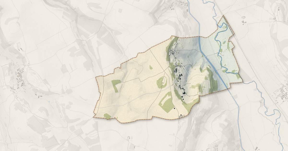 Portrait cartographique de Benoisey : relief, eau, forêts, bâti et voies, calculés à partir des données de l'IGN
