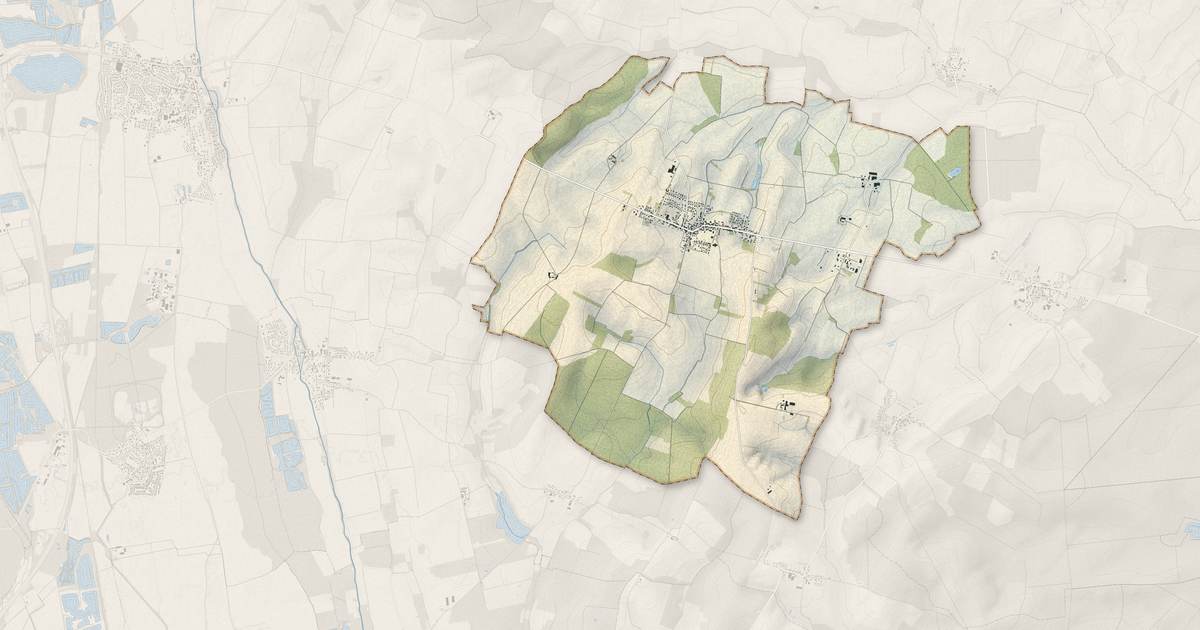 Portrait cartographique de Binges : relief, eau, forêts, bâti et voies, calculés à partir des données de l'IGN