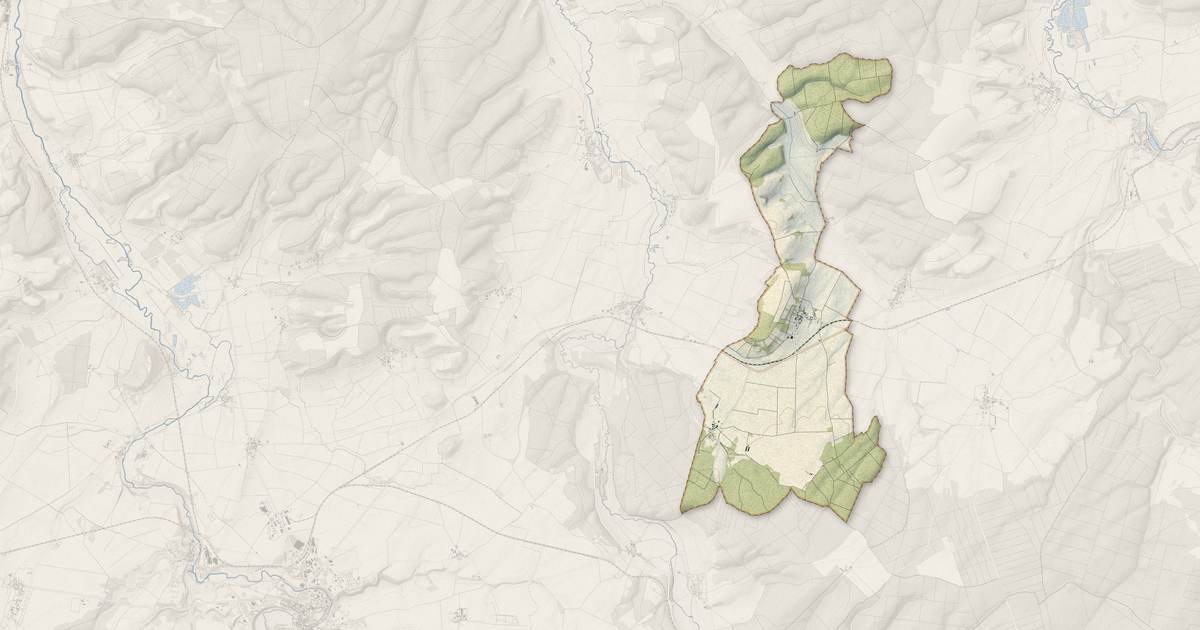 Portrait cartographique de Bissey-la-Côte : relief, eau, forêts, bâti et voies, calculés à partir des données de l'IGN
