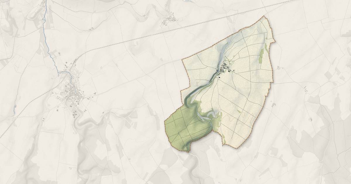 Portrait cartographique de Bissey-la-Pierre : relief, eau, forêts, bâti et voies, calculés à partir des données de l'IGN