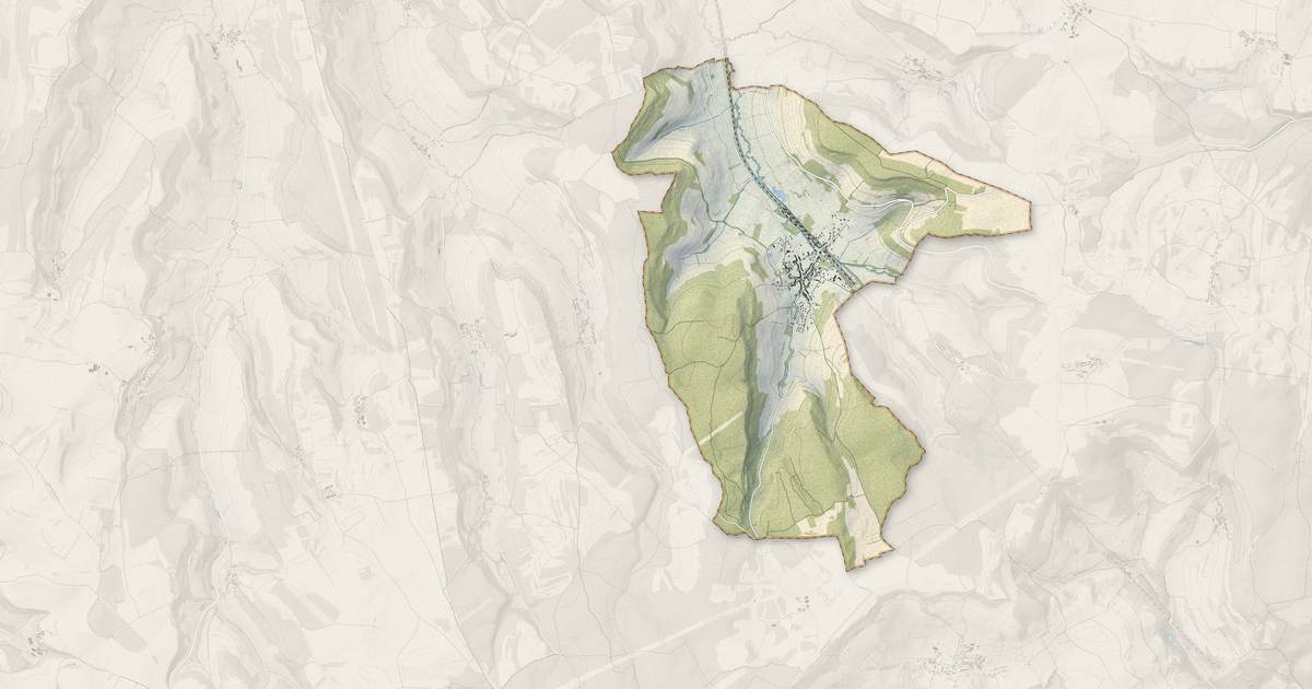 Portrait cartographique de Blaisy-Bas : relief, eau, forêts, bâti et voies, calculés à partir des données de l'IGN