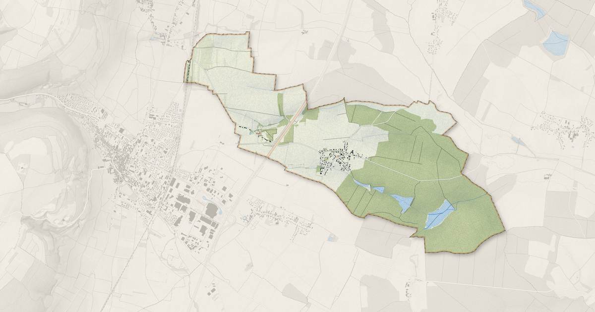 Portrait cartographique de Boncourt-le-Bois : relief, eau, forêts, bâti et voies, calculés à partir des données de l'IGN