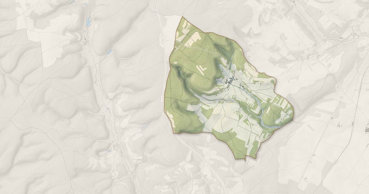 Portrait cartographique de Boussenois : relief, eau, forêts, bâti et voies, calculés à partir des données de l'IGN