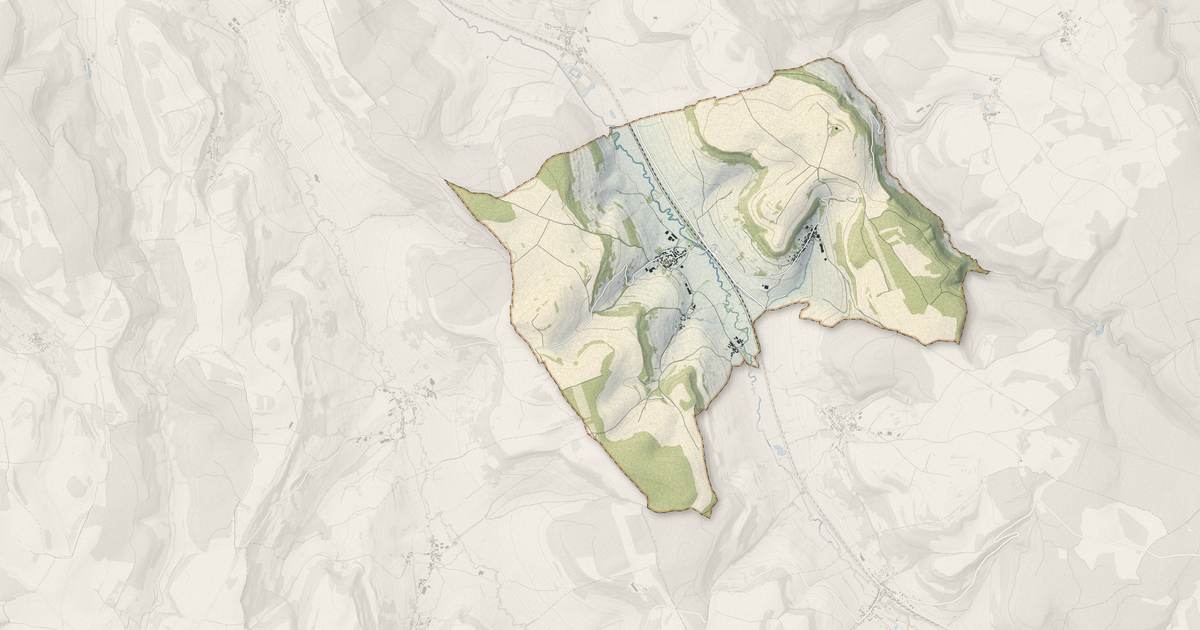 Portrait cartographique de Boux-sous-Salmaise : relief, eau, forêts, bâti et voies, calculés à partir des données de l'IGN