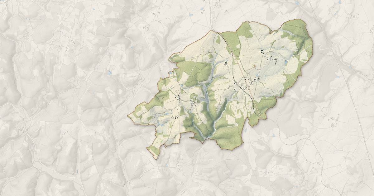 Portrait cartographique de Brazey-en-Morvan : relief, eau, forêts, bâti et voies, calculés à partir des données de l'IGN