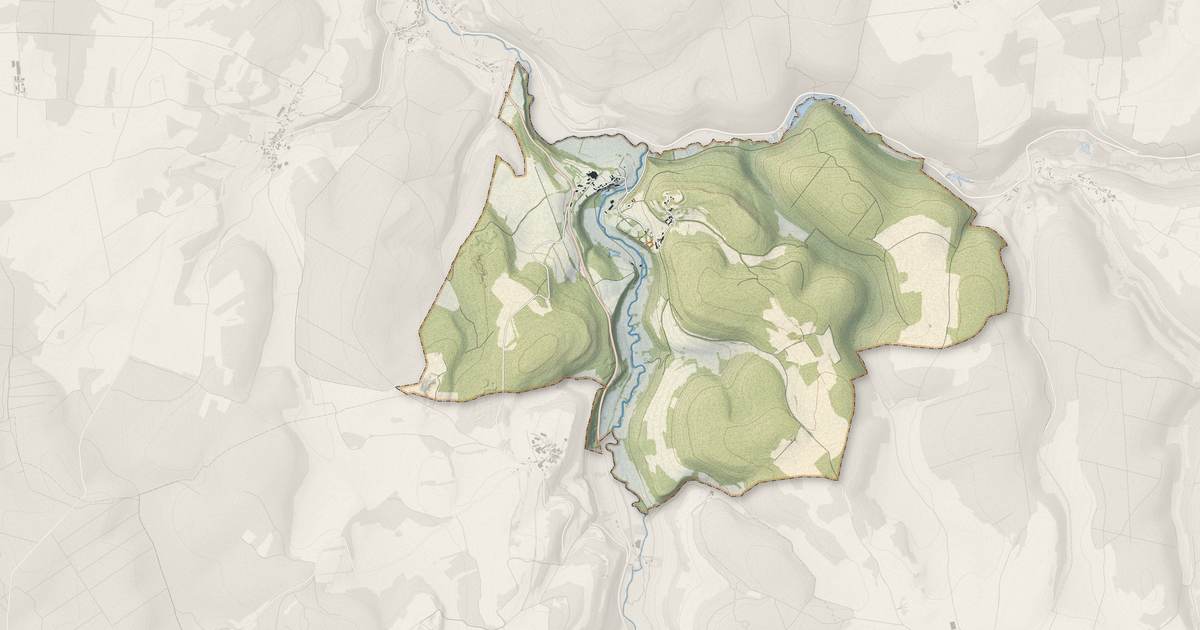 Portrait cartographique de Brémur-et-Vaurois : relief, eau, forêts, bâti et voies, calculés à partir des données de l'IGN