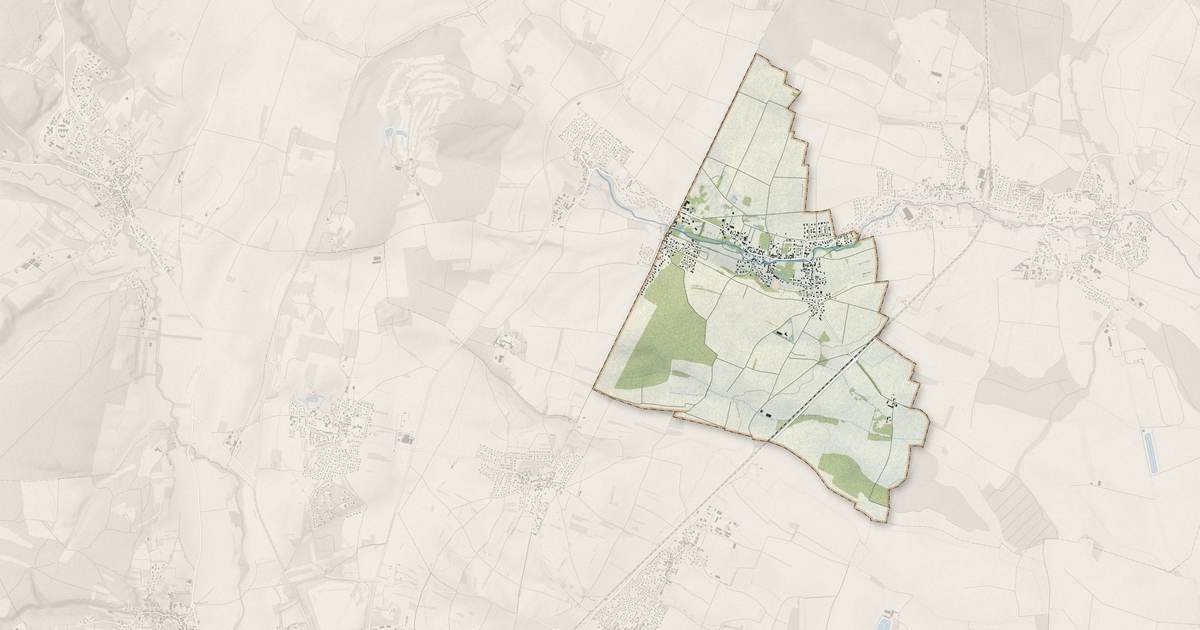 Portrait cartographique de Bretigny : relief, eau, forêts, bâti et voies, calculés à partir des données de l'IGN
