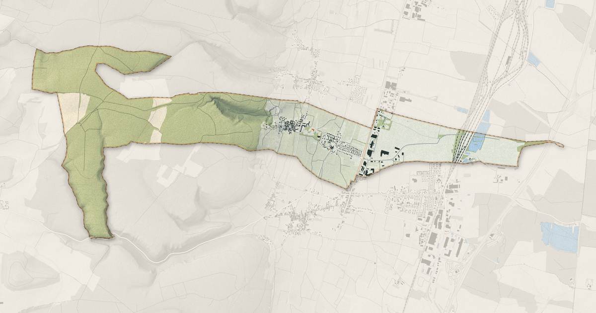 Portrait cartographique de Brochon : relief, eau, forêts, bâti et voies, calculés à partir des données de l'IGN