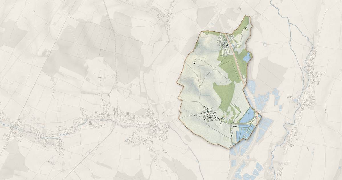 Portrait cartographique de Brognon : relief, eau, forêts, bâti et voies, calculés à partir des données de l'IGN