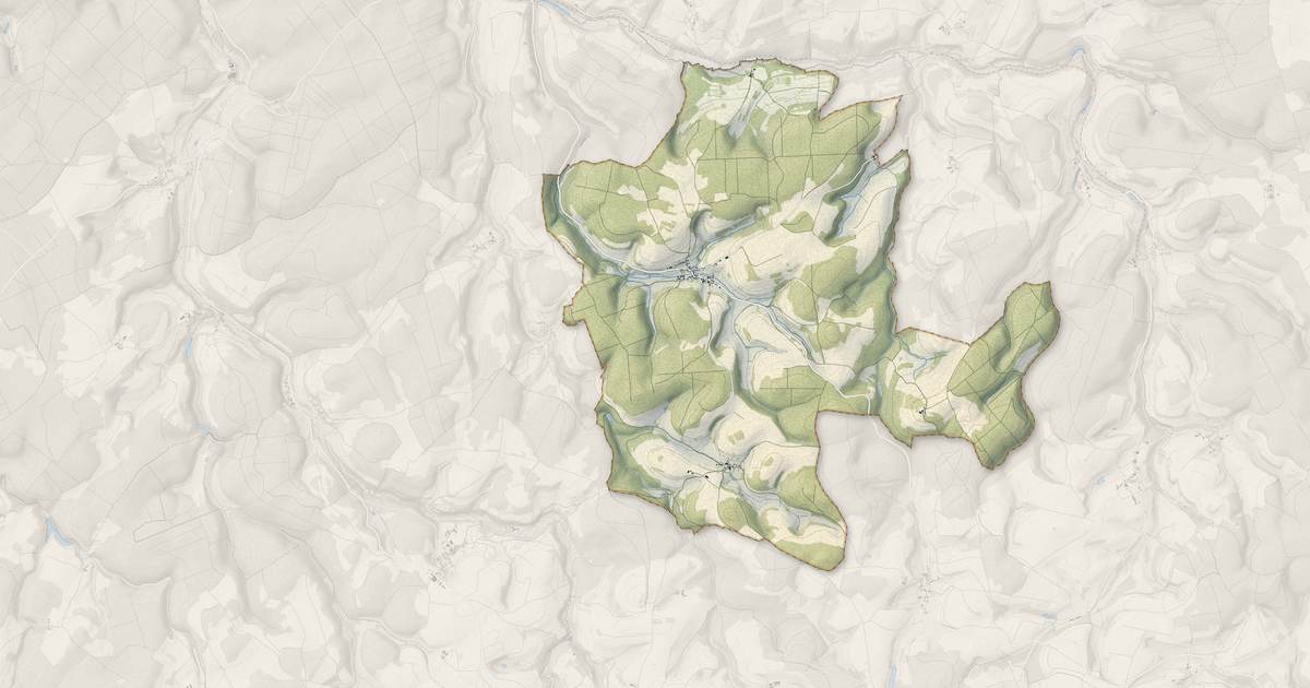 Portrait cartographique de Bure-les-Templiers : relief, eau, forêts, bâti et voies, calculés à partir des données de l'IGN