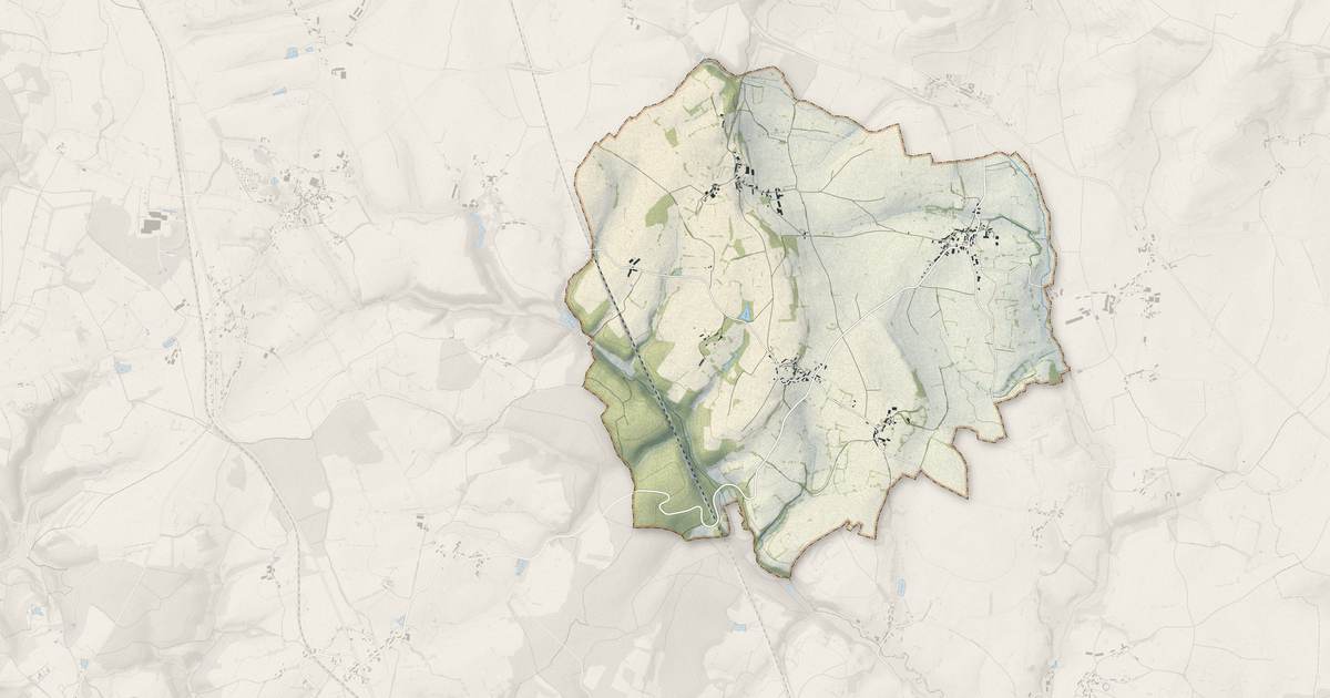 Portrait cartographique de Censerey : relief, eau, forêts, bâti et voies, calculés à partir des données de l'IGN
