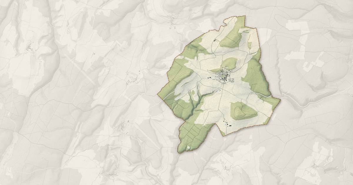 Portrait cartographique de Chambœuf : relief, eau, forêts, bâti et voies, calculés à partir des données de l'IGN