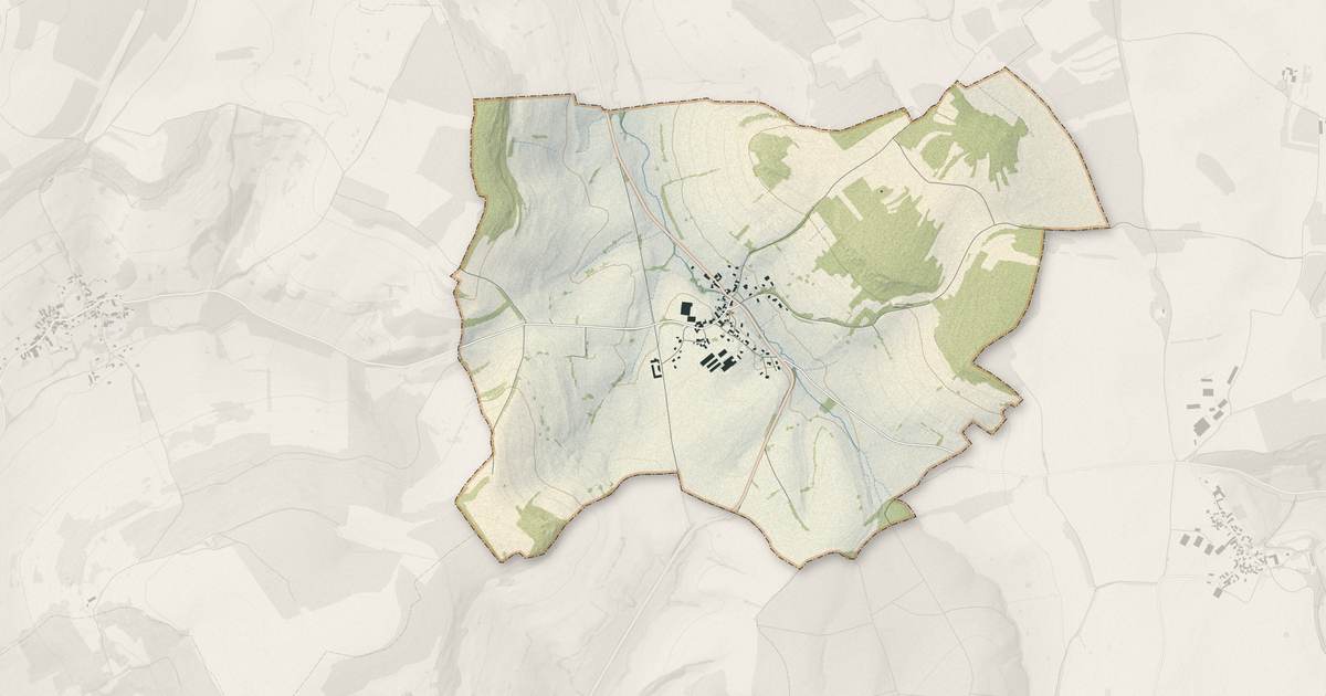 Portrait cartographique de Champ-d'Oiseau : relief, eau, forêts, bâti et voies, calculés à partir des données de l'IGN