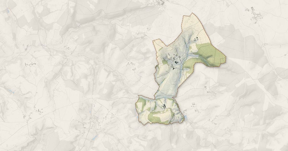 Portrait cartographique de Champignolles : relief, eau, forêts, bâti et voies, calculés à partir des données de l'IGN