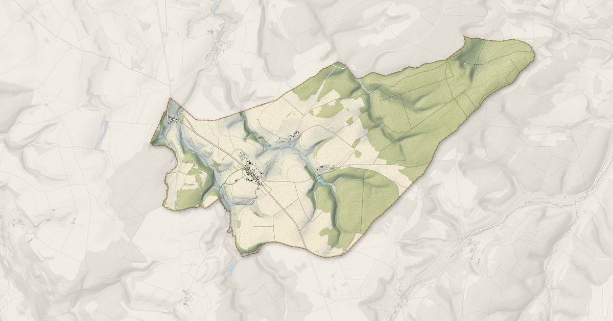 Portrait cartographique de Chanceaux : relief, eau, forêts, bâti et voies, calculés à partir des données de l'IGN