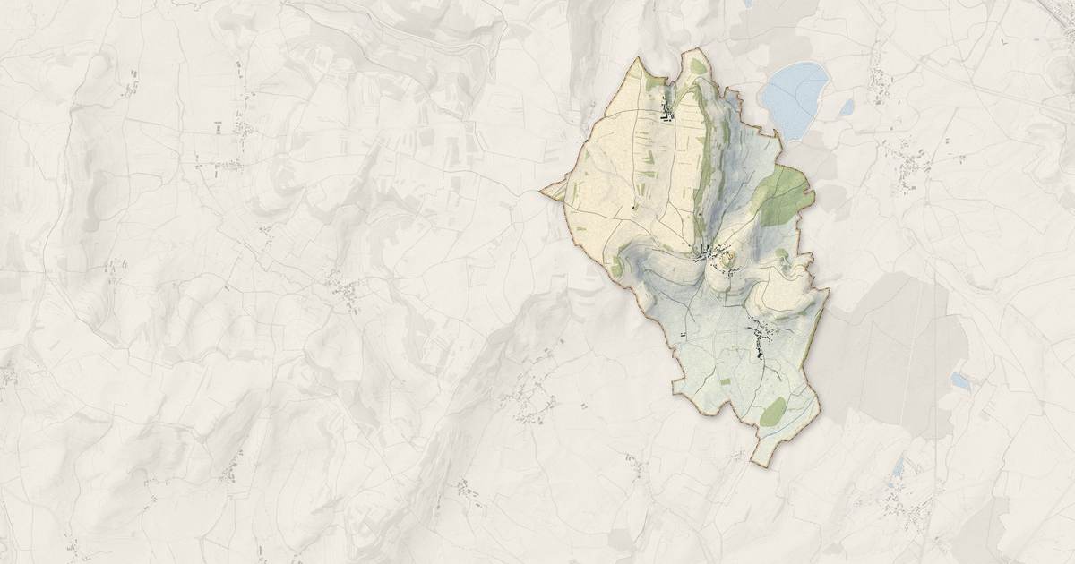 Portrait cartographique de Châtellenot : relief, eau, forêts, bâti et voies, calculés à partir des données de l'IGN