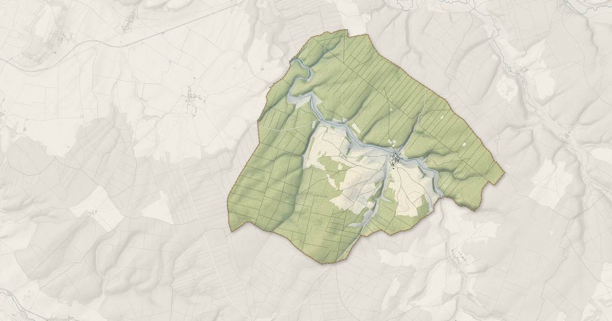 Portrait cartographique de La Chaume : relief, eau, forêts, bâti et voies, calculés à partir des données de l'IGN