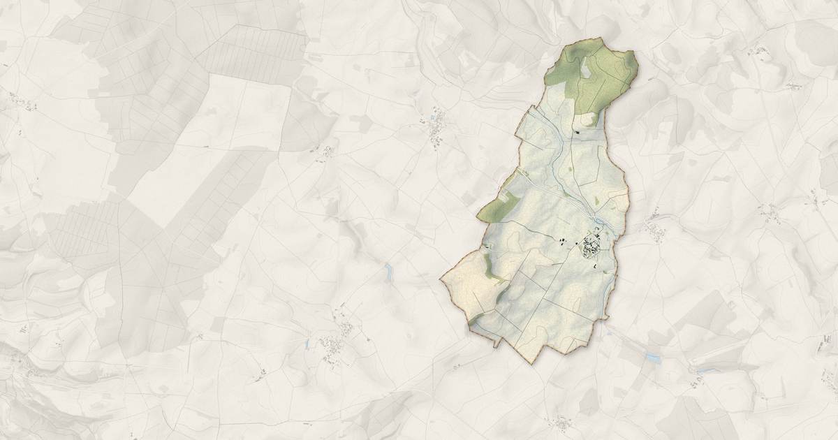 Portrait cartographique de Chaume-lès-Baigneux : relief, eau, forêts, bâti et voies, calculés à partir des données de l'IGN