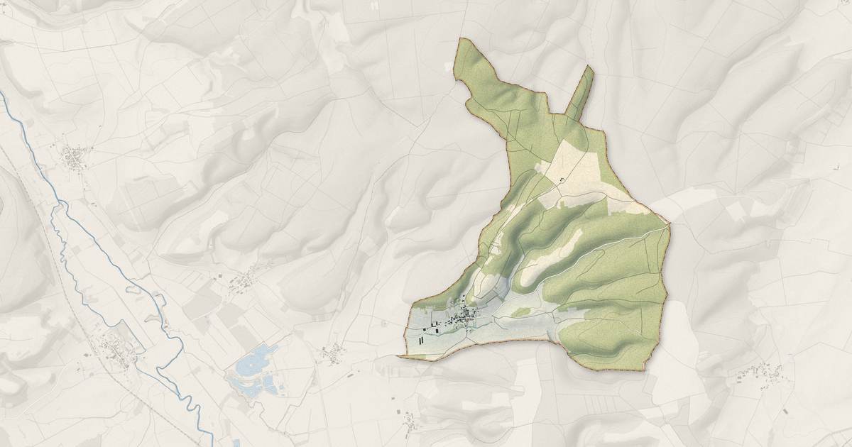 Portrait cartographique de Chaumont-le-Bois : relief, eau, forêts, bâti et voies, calculés à partir des données de l'IGN