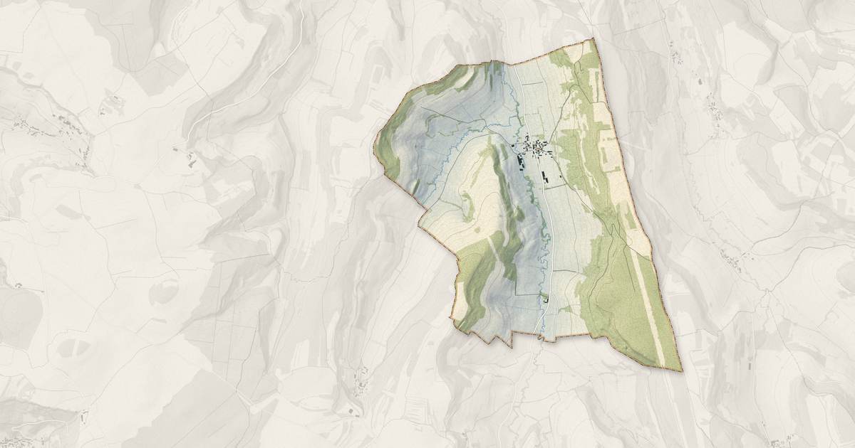 Portrait cartographique de Chevannay : relief, eau, forêts, bâti et voies, calculés à partir des données de l'IGN