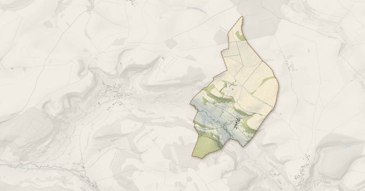 Portrait cartographique de Corpoyer-la-Chapelle : relief, eau, forêts, bâti et voies, calculés à partir des données de l'IGN