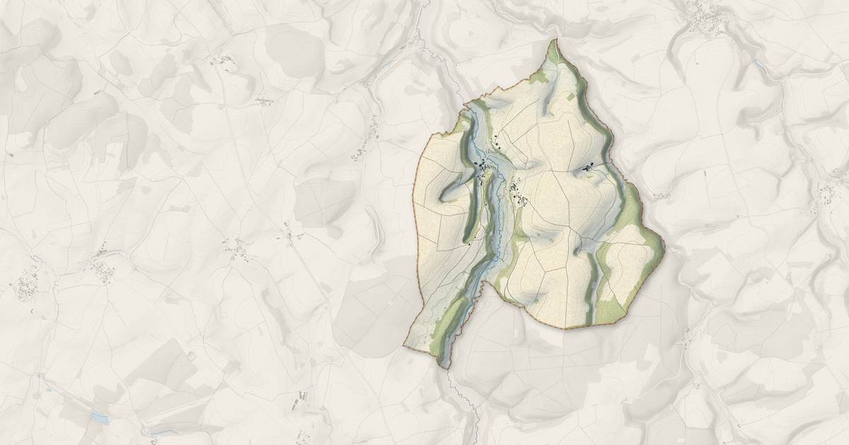 Portrait cartographique de Duesme : relief, eau, forêts, bâti et voies, calculés à partir des données de l'IGN