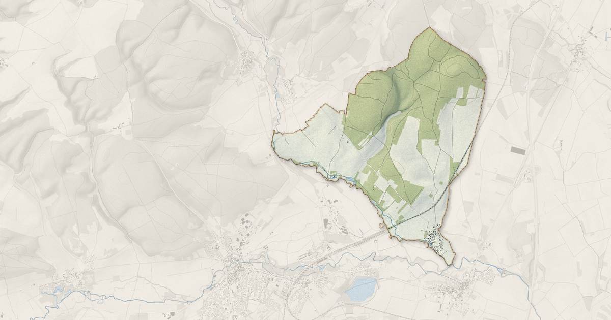 Portrait cartographique de Échevannes : relief, eau, forêts, bâti et voies, calculés à partir des données de l'IGN