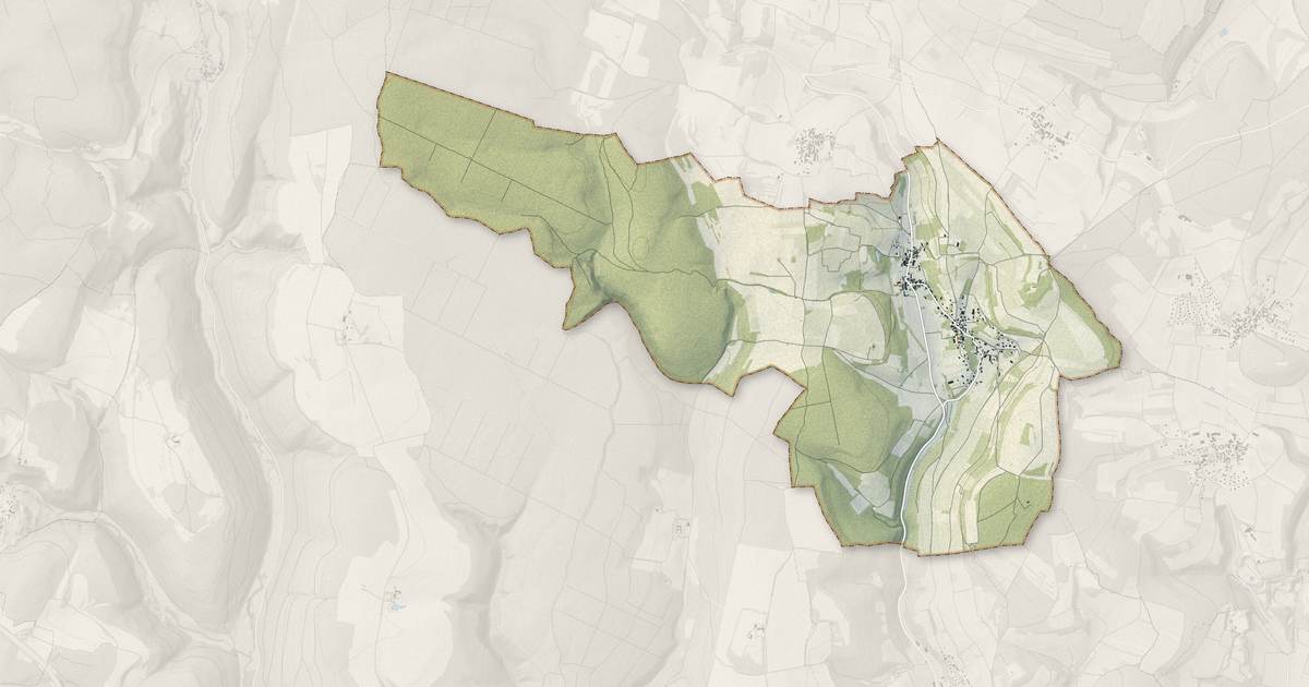 Portrait cartographique de Échevronne : relief, eau, forêts, bâti et voies, calculés à partir des données de l'IGN