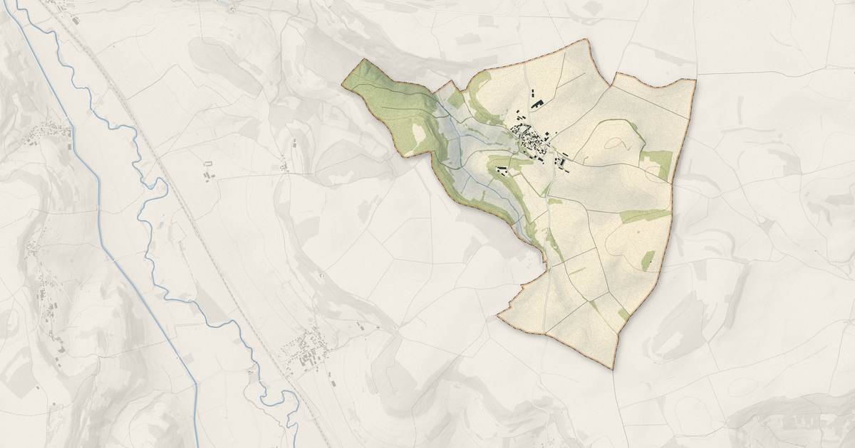 Portrait cartographique de Éringes : relief, eau, forêts, bâti et voies, calculés à partir des données de l'IGN