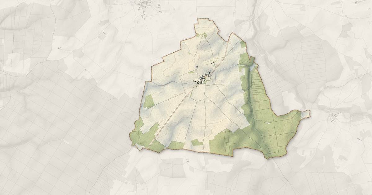 Portrait cartographique de Étais : relief, eau, forêts, bâti et voies, calculés à partir des données de l'IGN