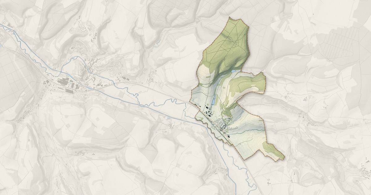 Portrait cartographique de Fain-lès-Montbard : relief, eau, forêts, bâti et voies, calculés à partir des données de l'IGN