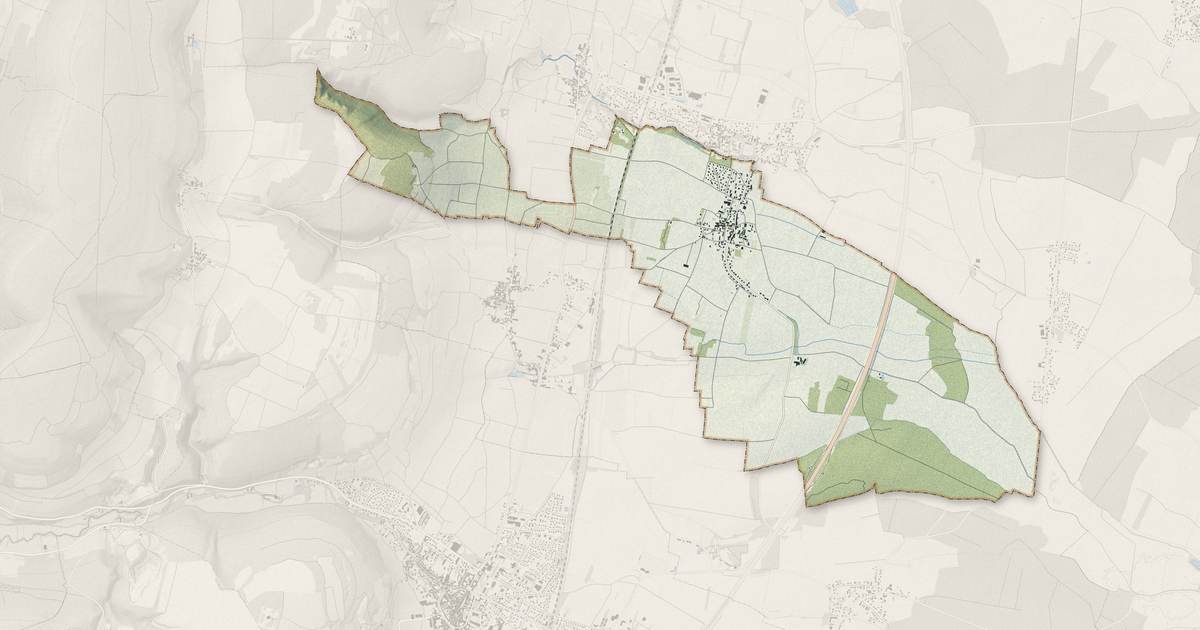 Portrait cartographique de Flagey-Echézeaux : relief, eau, forêts, bâti et voies, calculés à partir des données de l'IGN